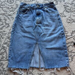 Topshop Blue Classic Wash Relaxed mini dress